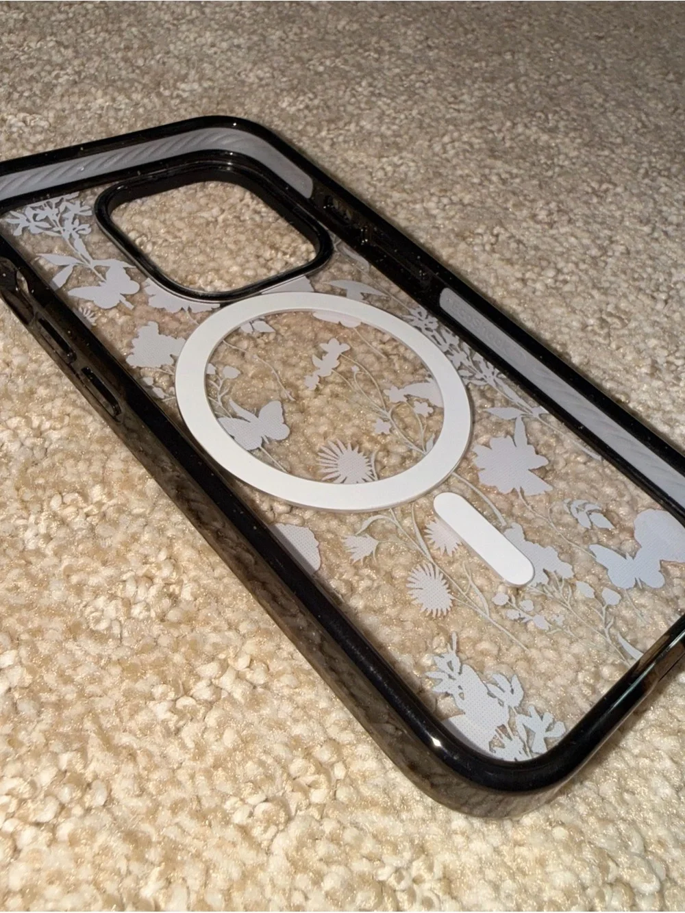 CASETiFY Impact Case with MagSafe for iPhone 15 Pro Case Ditsy Florals - Black